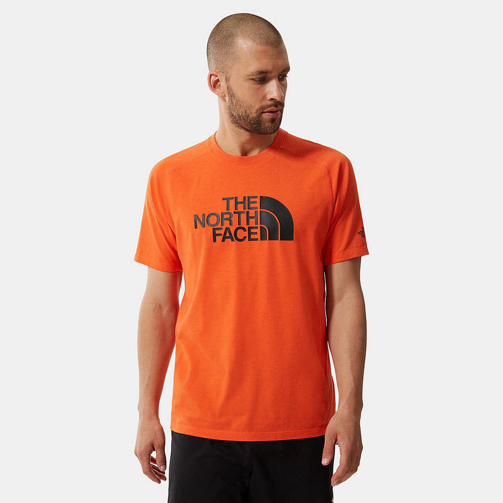 The North Face Wicker Graphic Ανδρικα T Shirt - Πορτοκαλι / Ασπρα (TYCV16374)
